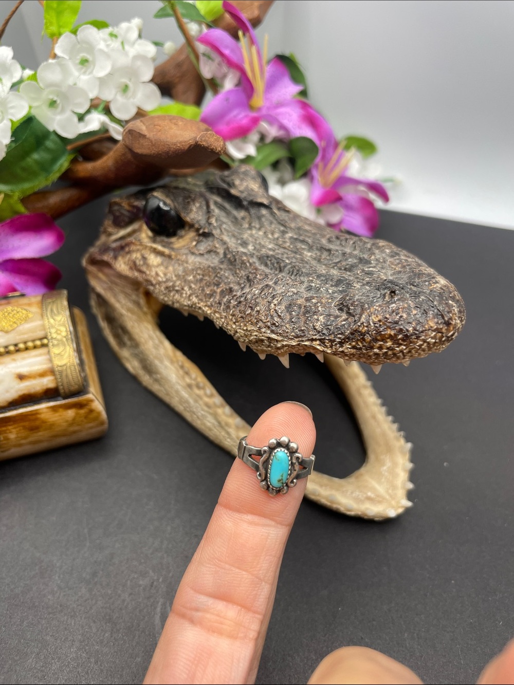 Bell trading post turquoise and sterling ring size 3